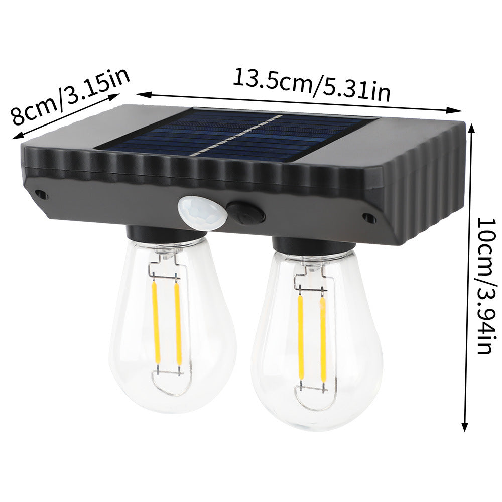 Lampe murale LED avec capteur humain, ampoule PET ABS étanche à l&