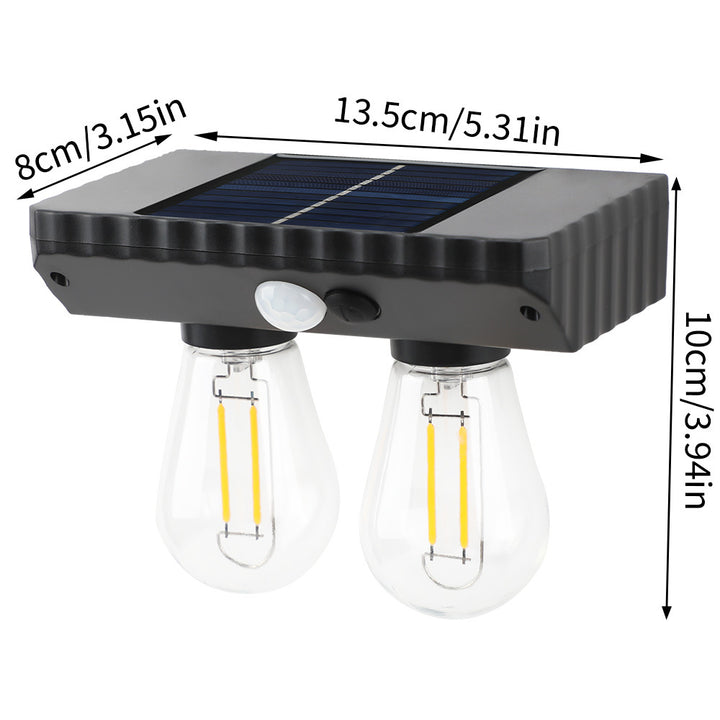 Lampe murale LED avec capteur humain, ampoule PET ABS étanche à l&