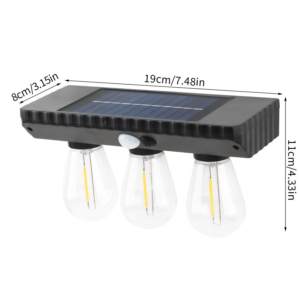 Lampe murale LED avec capteur humain, ampoule PET ABS étanche à l&