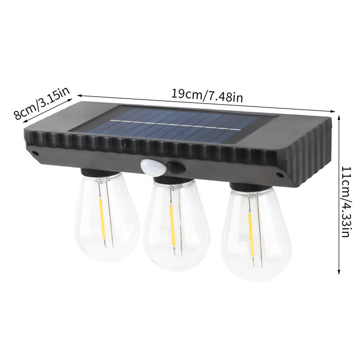 Lampe murale LED avec capteur humain, ampoule PET ABS étanche à l&
