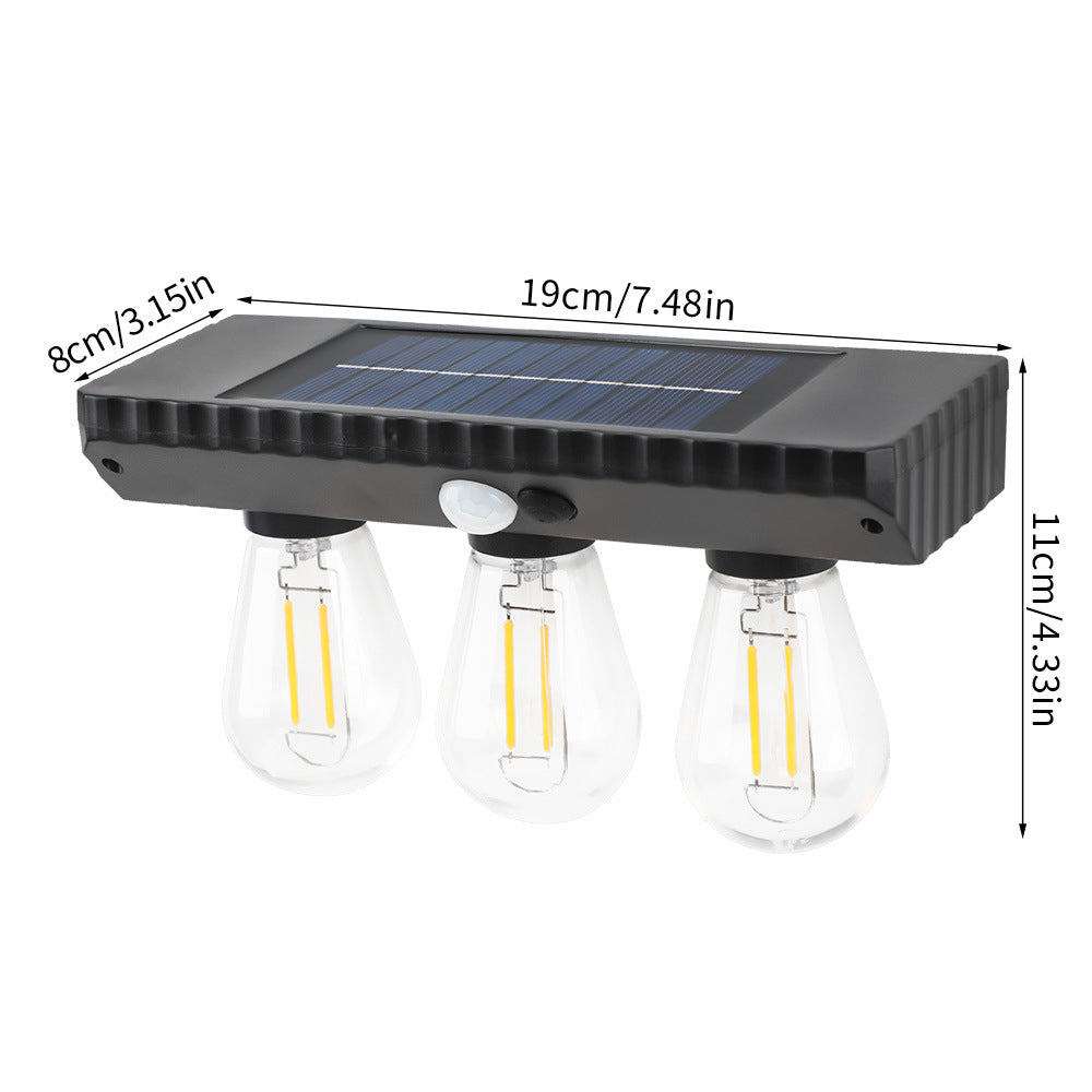 Lampe murale LED avec capteur humain, ampoule PET ABS étanche à l&