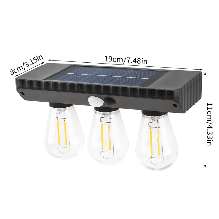 Lampe murale LED avec capteur humain, ampoule PET ABS étanche à l&