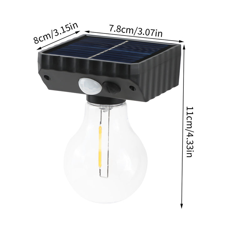Lampe murale LED avec capteur humain, ampoule PET ABS étanche à l&