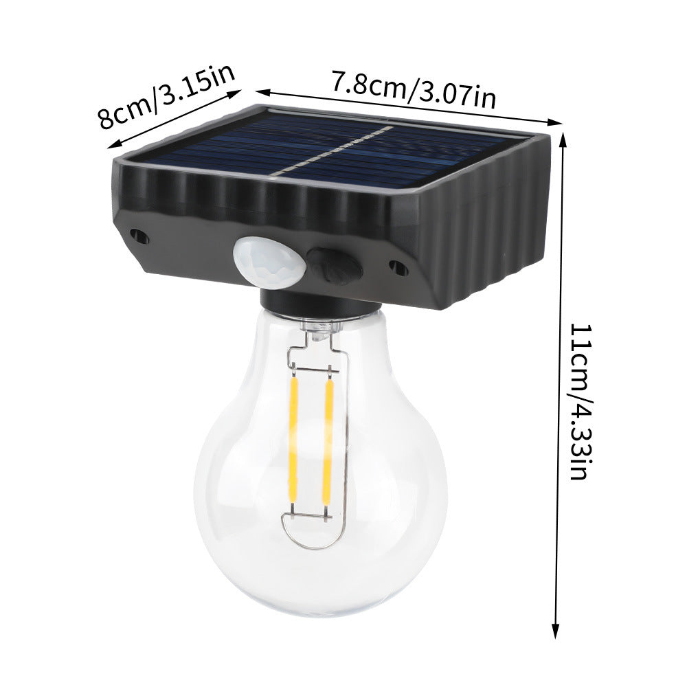 Lampe murale LED avec capteur humain, ampoule PET ABS étanche à l&
