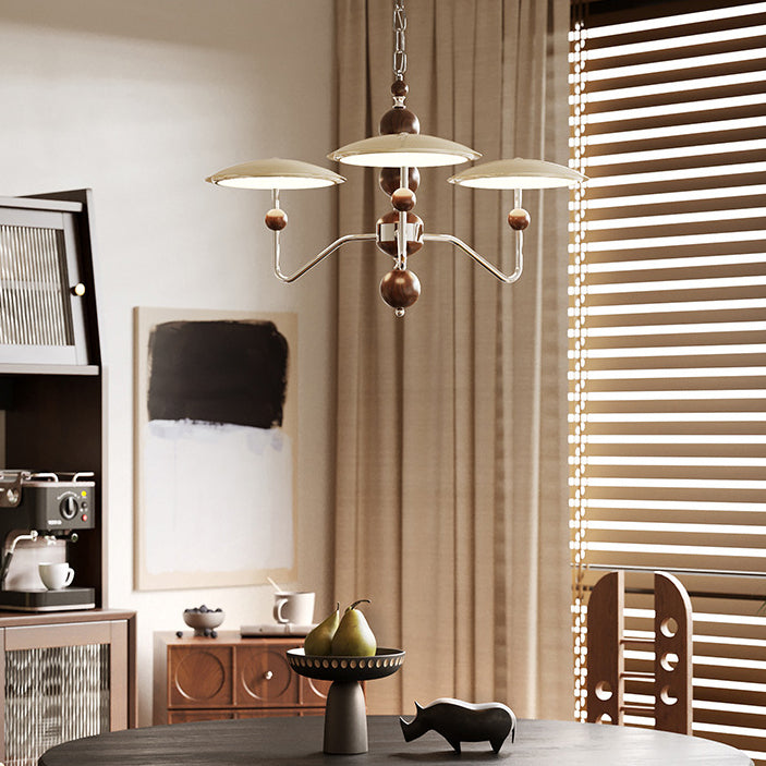 Zeitgenössische Retro Eisen Aluminium Acryl Sternspur Fliegende Untertasse LED Kronleuchter Für Wohnzimmer 