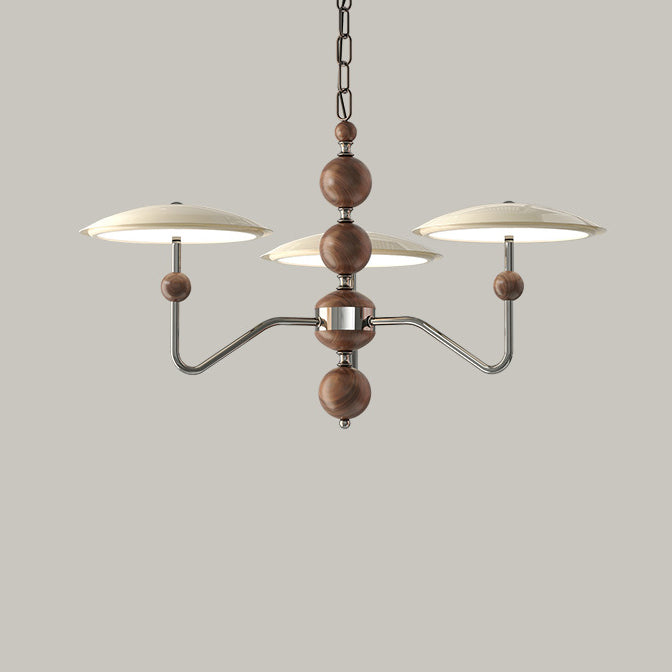 Zeitgenössische Retro Eisen Aluminium Acryl Sternspur Fliegende Untertasse LED Kronleuchter Für Wohnzimmer 