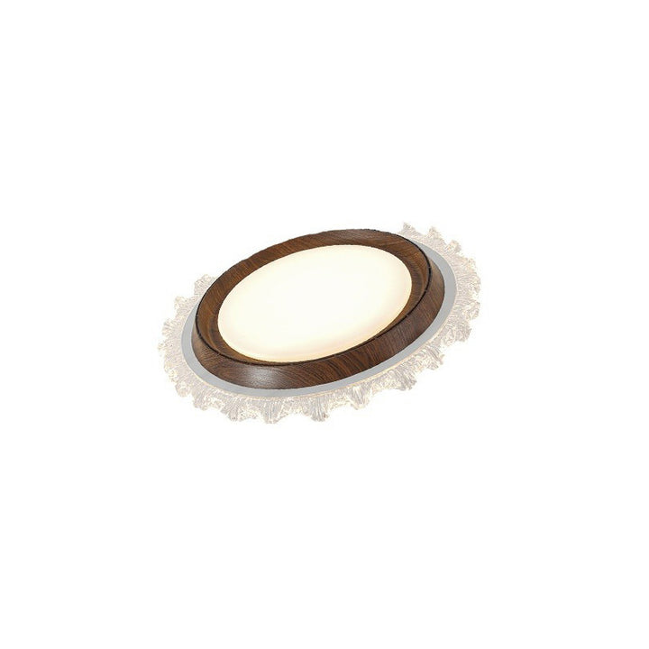 Contemporary Retro Hardware ABS PC Acrylic Round Lace LED Flush Mount Ceiling Fan Light For Bedroom