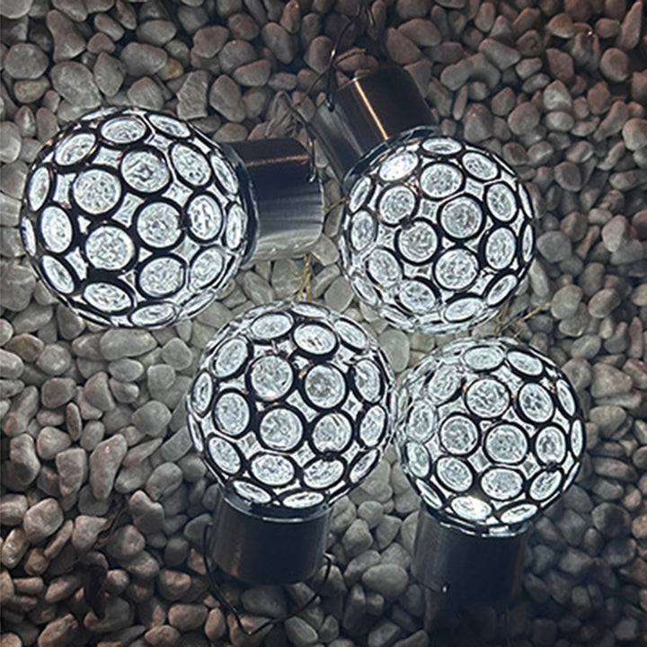 Zeitgenössische kreative solarbetriebene wasserdichte hohle Kugel aus ABS-Kunststoff hängende LED-Außenleuchte Landschaftsbeleuchtung für den Garten 