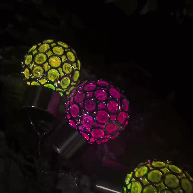ضوء LED خارجي معلق مصنوع من البلاستيك ABS المقاوم للماء بتصميم كرة مجوفة إبداعية عصرية لإضاءة المناظر الطبيعية في الحديقة 