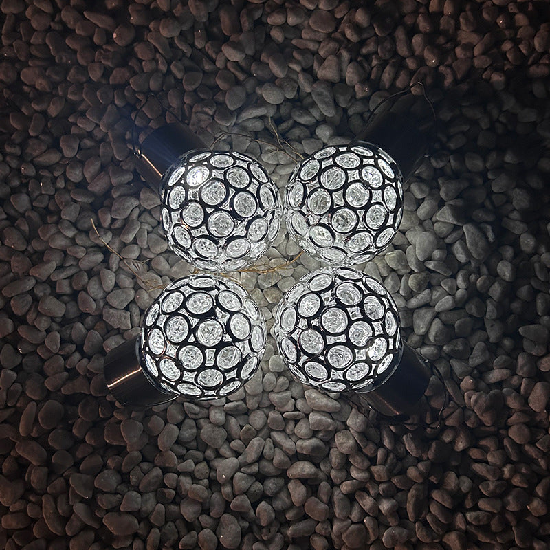 ضوء LED خارجي معلق مصنوع من البلاستيك ABS المقاوم للماء بتصميم كرة مجوفة إبداعية عصرية لإضاءة المناظر الطبيعية في الحديقة 