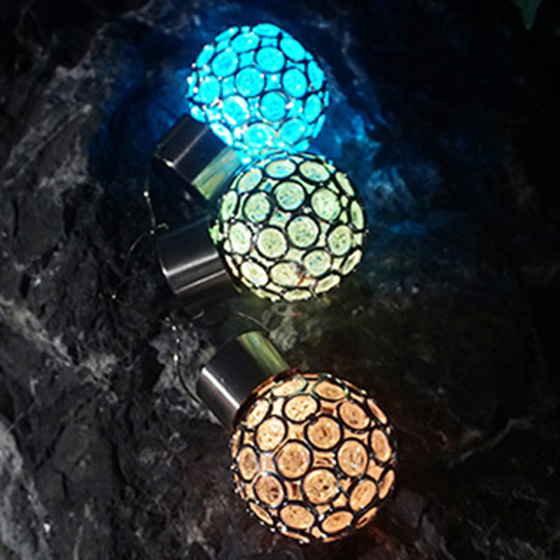 ضوء LED خارجي معلق مصنوع من البلاستيك ABS المقاوم للماء بتصميم كرة مجوفة إبداعية عصرية لإضاءة المناظر الطبيعية في الحديقة 