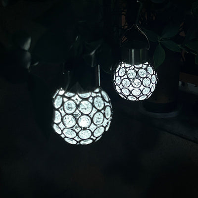 ضوء LED خارجي معلق مصنوع من البلاستيك ABS المقاوم للماء بتصميم كرة مجوفة إبداعية عصرية لإضاءة المناظر الطبيعية في الحديقة 