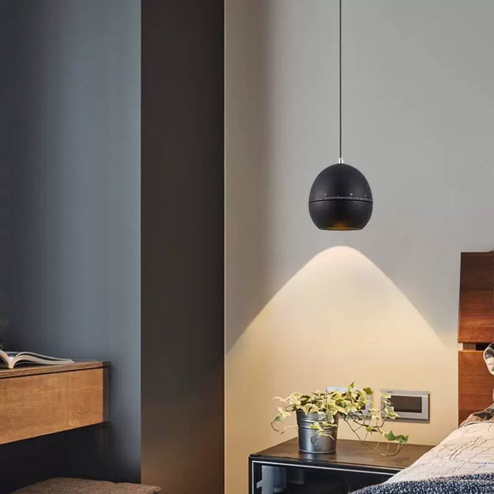 Lámpara colgante LED ajustable de enfoque levantable de aluminio de simplicidad moderna para mesita de noche 