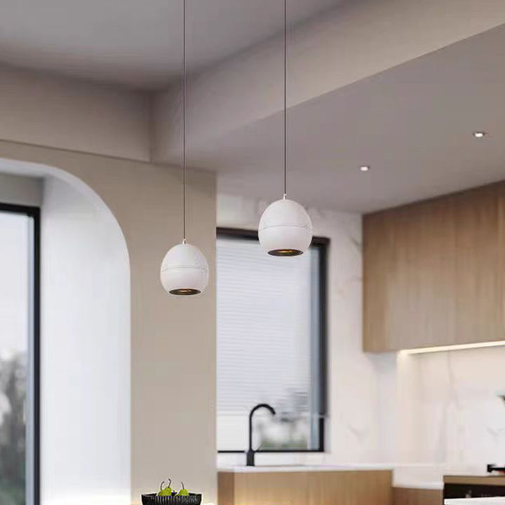 Lámpara colgante LED ajustable de enfoque levantable de aluminio de simplicidad moderna para mesita de noche 