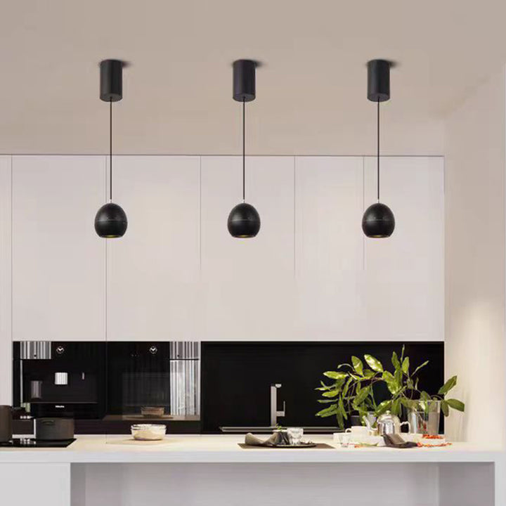 Lámpara colgante LED ajustable de enfoque levantable de aluminio de simplicidad moderna para mesita de noche 