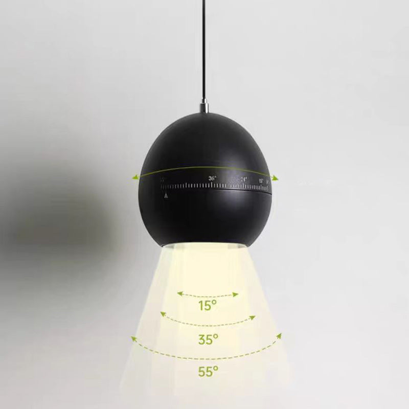 Lámpara colgante LED ajustable de enfoque levantable de aluminio de simplicidad moderna para mesita de noche 