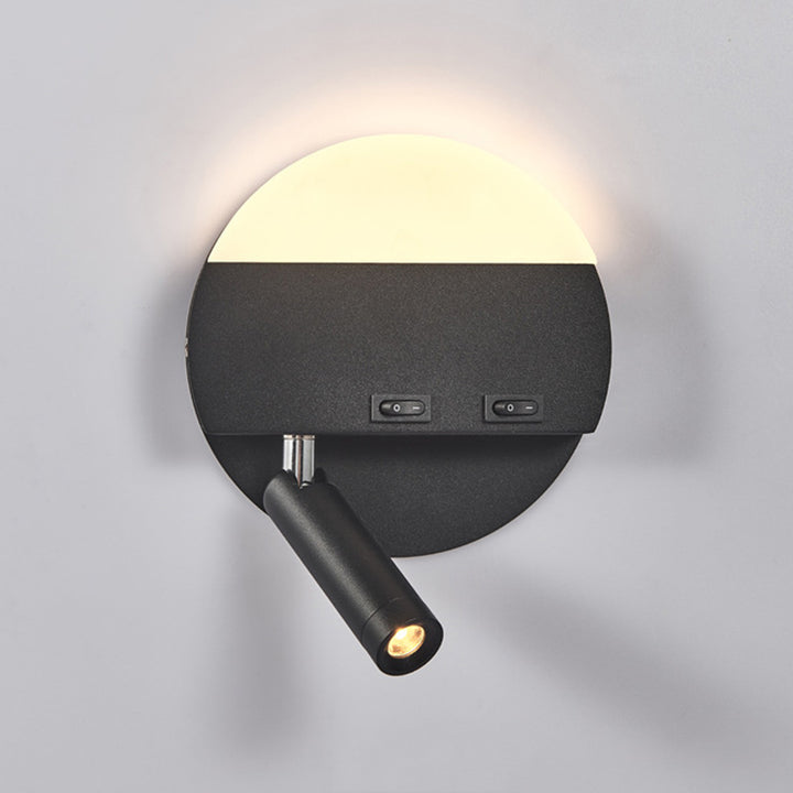 Moderne Einfachheit Eisen Aluminium Acryl Rund Quadrat Spotlight LED Wandleuchte für das Bett 