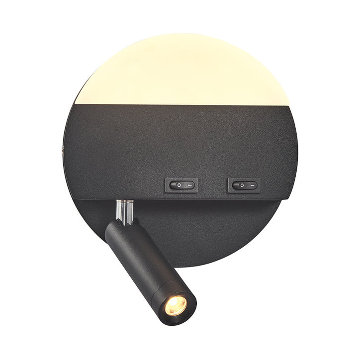 Moderne Einfachheit Eisen Aluminium Acryl Rund Quadrat Spotlight LED Wandleuchte für das Bett 