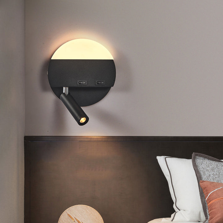 Moderne Einfachheit Eisen Aluminium Acryl Rund Quadrat Spotlight LED Wandleuchte für das Bett 