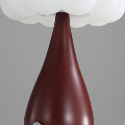 مصباح طاولة LED على شكل قبة سحاب من الحديد والبلاستيك الإبداعي المعاصر للغرفة النوم 