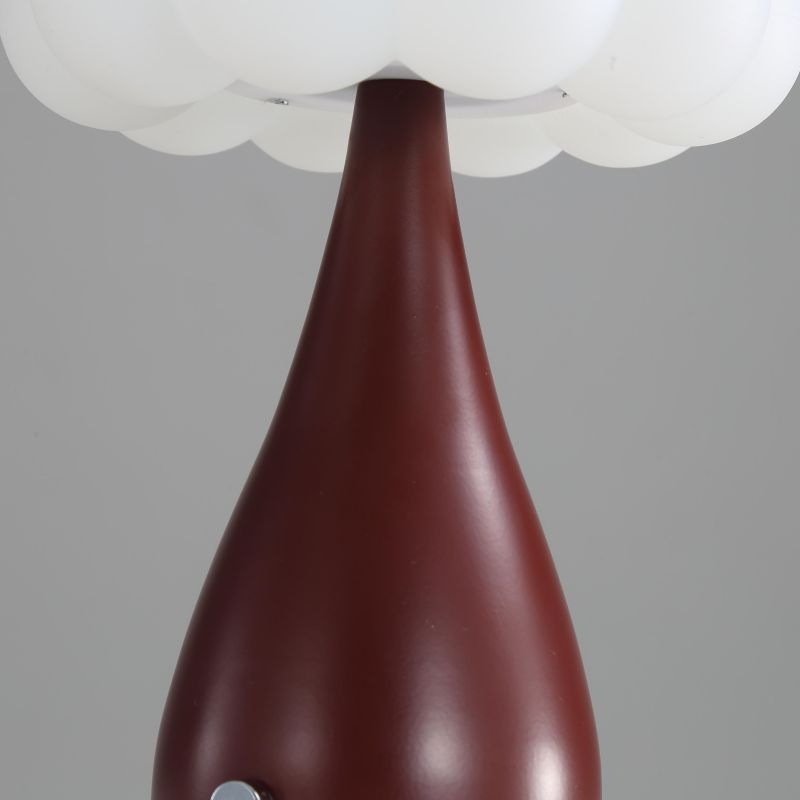 مصباح طاولة LED على شكل قبة سحاب من الحديد والبلاستيك الإبداعي المعاصر للغرفة النوم 