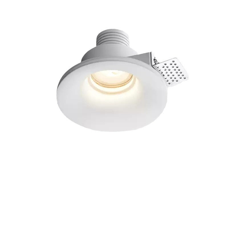 Moderner minimalistischer runder quadratischer Gipseingebetteter Strahler 1-Licht-Deckenleuchte für das Wohnzimmer 