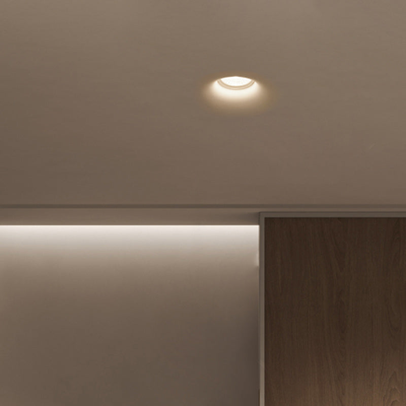 Moderner minimalistischer runder quadratischer Gipseingebetteter Strahler 1-Licht-Deckenleuchte für das Wohnzimmer 