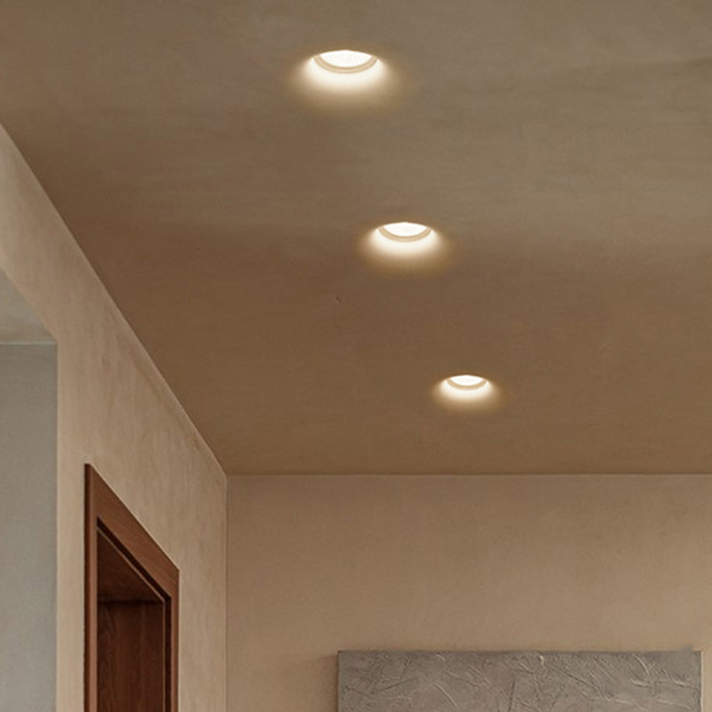 Moderner minimalistischer runder quadratischer Gipseingebetteter Strahler 1-Licht-Deckenleuchte für das Wohnzimmer 