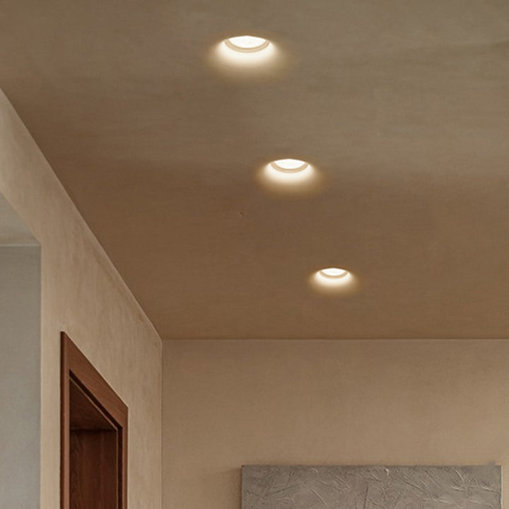 Moderner minimalistischer runder quadratischer Gipseingebetteter Strahler 1-Licht-Deckenleuchte für das Wohnzimmer 