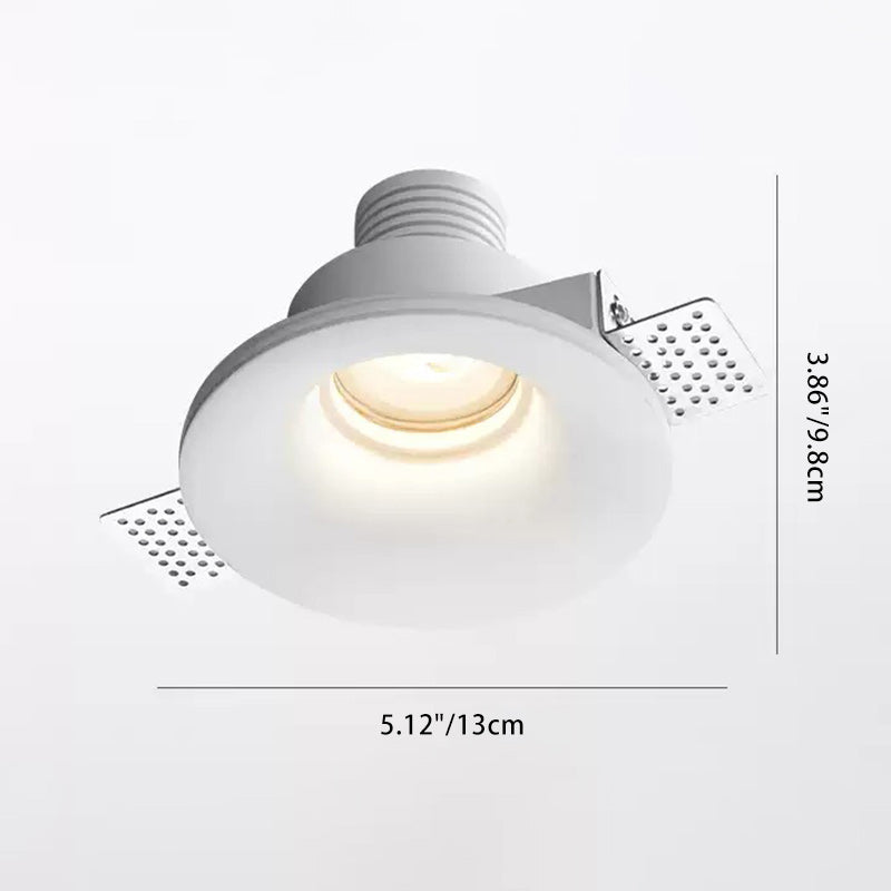 Moderner minimalistischer runder quadratischer Gipseingebetteter Strahler 1-Licht-Deckenleuchte für das Wohnzimmer 