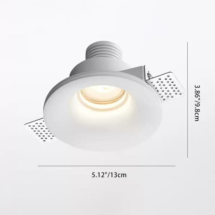 Moderner minimalistischer runder quadratischer Gipseingebetteter Strahler 1-Licht-Deckenleuchte für das Wohnzimmer 