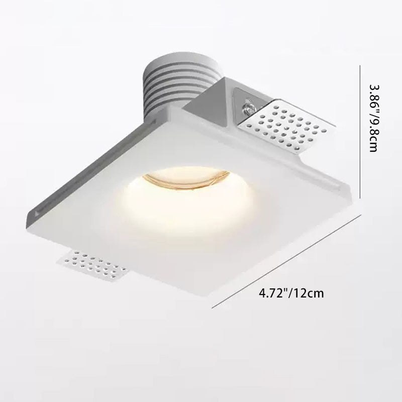 Moderner minimalistischer runder quadratischer Gipseingebetteter Strahler 1-Licht-Deckenleuchte für das Wohnzimmer 