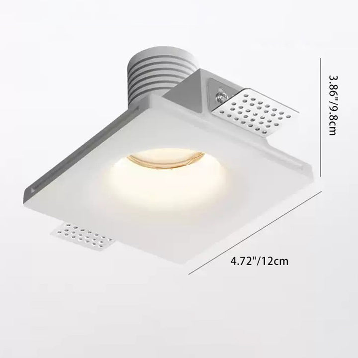 Moderner minimalistischer runder quadratischer Gipseingebetteter Strahler 1-Licht-Deckenleuchte für das Wohnzimmer 