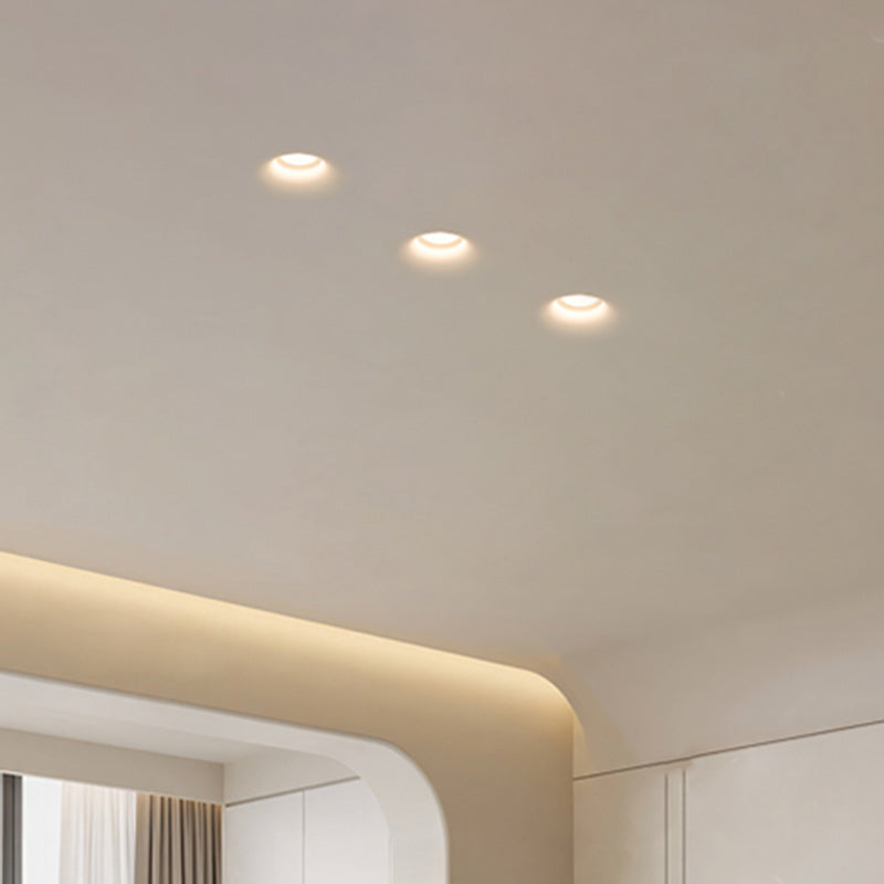 Moderner minimalistischer runder quadratischer Gipseingebetteter Strahler 1-Licht-Deckenleuchte für das Wohnzimmer 