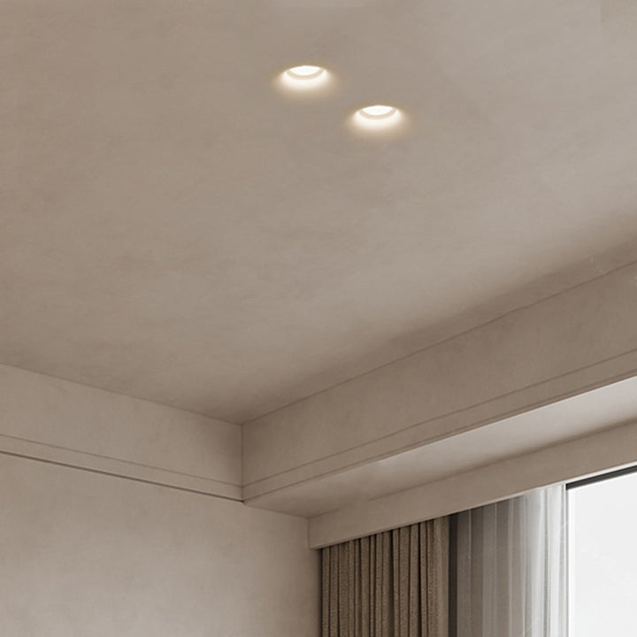 Moderner minimalistischer runder quadratischer Gipseingebetteter Strahler 1-Licht-Deckenleuchte für das Wohnzimmer 