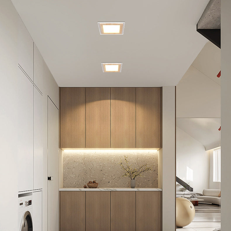 Plafonnier encastré LED en verre PMMA en aluminium rond traditionnel chinois pour salon 
