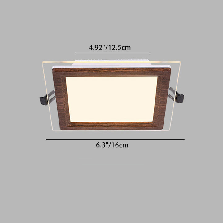 Plafonnier encastré LED en verre PMMA en aluminium rond traditionnel chinois pour salon 