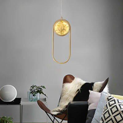 Lustre suspendu LED en verre émaillé en cuivre avec feuille de bambou elliptique ronde carrée traditionnelle chinoise pour chevet 