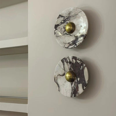 Traditionelle französische Marmor-Aluminium-LED-Wandleuchte für das Bett 