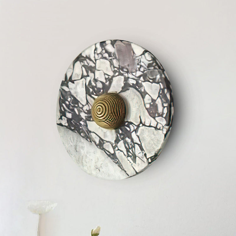 Traditionelle französische Marmor-Aluminium-LED-Wandleuchte für das Bett 