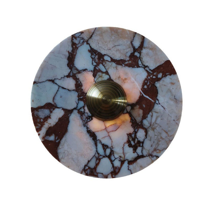 Applique murale LED en aluminium avec disque en marbre traditionnel français pour chevet 