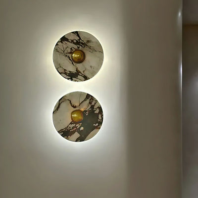 Traditionelle französische Marmor-Aluminium-LED-Wandleuchte für das Bett 