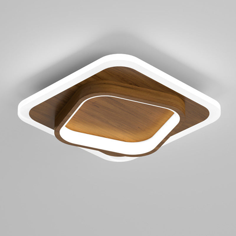 Zeitgenössische skandinavische Eisen-Acryl-Runde Quadrat LED-Deckenleuchte für den Flur 