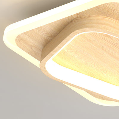 Zeitgenössische skandinavische Eisen-Acryl-Runde Quadrat LED-Deckenleuchte für den Flur 