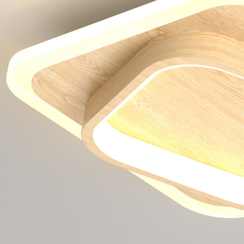 Zeitgenössische skandinavische Eisen-Acryl-Runde Quadrat LED-Deckenleuchte für den Flur 