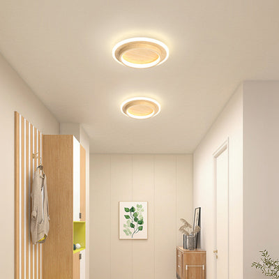 Zeitgenössische skandinavische Eisen-Acryl-Runde Quadrat LED-Deckenleuchte für den Flur 