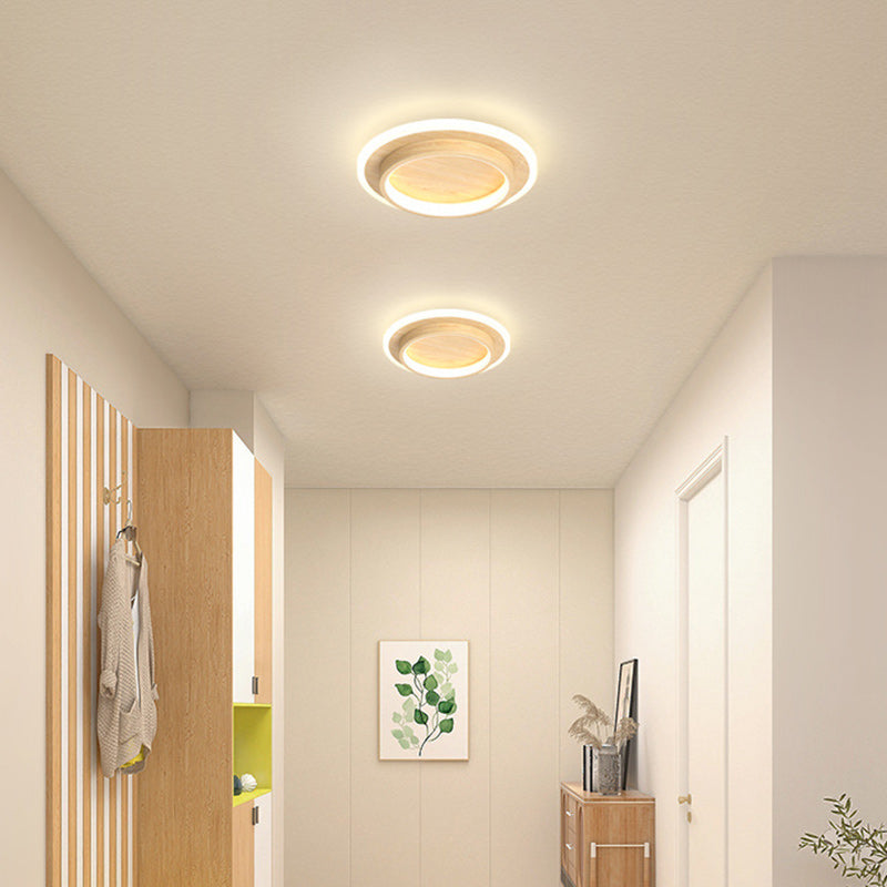 Zeitgenössische skandinavische Eisen-Acryl-Runde Quadrat LED-Deckenleuchte für den Flur 