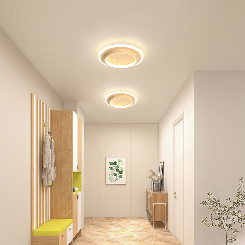 Zeitgenössische skandinavische Eisen-Acryl-Runde Quadrat LED-Deckenleuchte für den Flur 