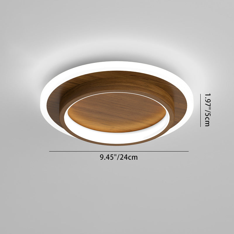 Zeitgenössische skandinavische Eisen-Acryl-Runde Quadrat LED-Deckenleuchte für den Flur 