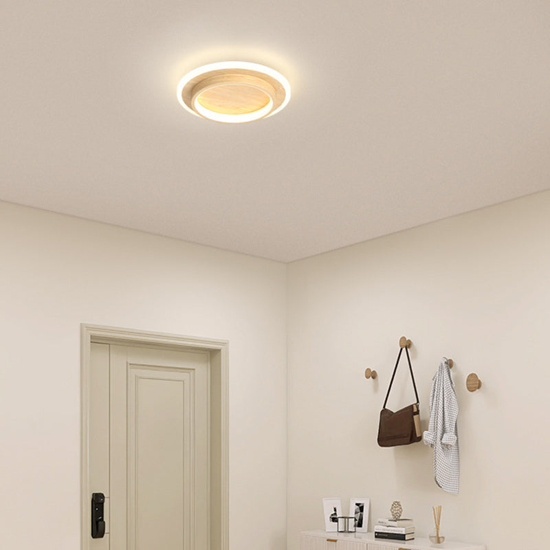 Zeitgenössische skandinavische Eisen-Acryl-Runde Quadrat LED-Deckenleuchte für den Flur 